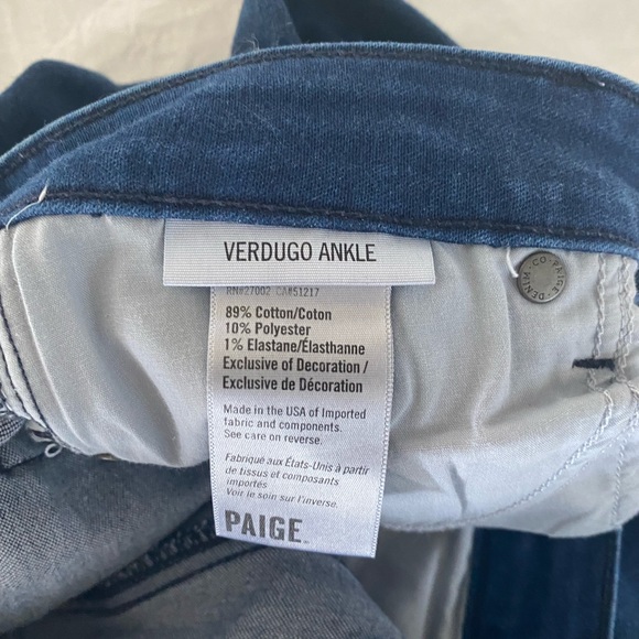 Paige skinny ankle jeans, excellent condition - Picture 2 of 5